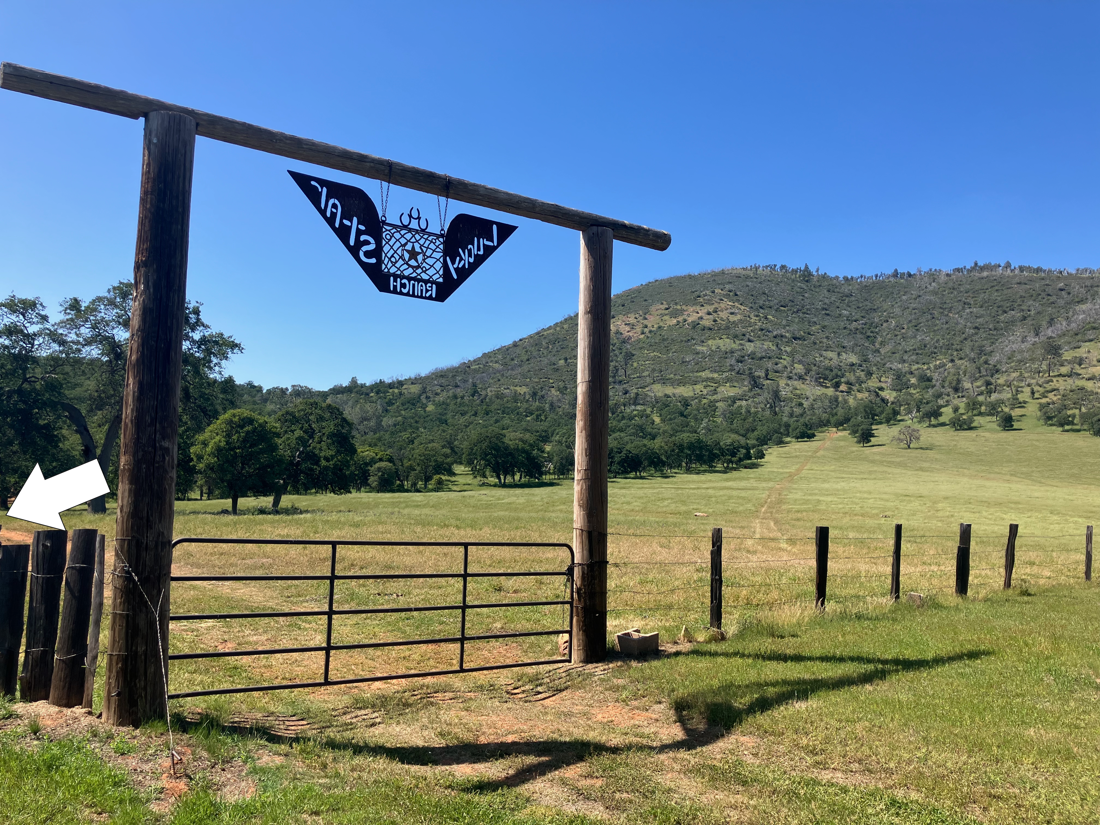 First turn off Highway 49 toward Lucky Star Ranch